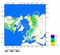 Mapa de la biomasa forestal del hemisferio norte